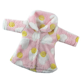 18inch Dolls Clothes Pink Plush Coat Pajamas for    Outfit