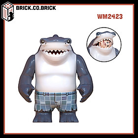 Đồ chơi Lắp ráp Nhân vật Vua Cá Mập King Shark Bigfig loại lớn WM2423 WM2424