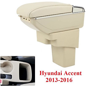 Hộp tỳ tay ô tô, xe hơi dùng cho xe Hyundai Accent 2014-2016 tích hợp 7 cổng USB DUSB-HDAC1416B