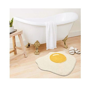 Mua Thảm Trải sàn hình Trứng Ốp La  Thảm Trang Trí  Thảm Lau Chùi Chân Đẹp  Kích thước lớn 80cm