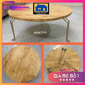 Mua Bàn trà  bàn tròn gỗ cao su kt 70*70cm