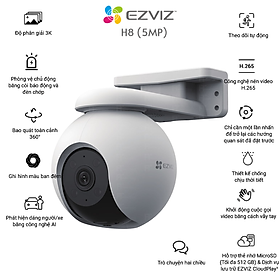 Hình ảnh Camera IP WiFi Ngoài Trời EZVIZ H8 3K 5MP - Hàng Chính Hãng