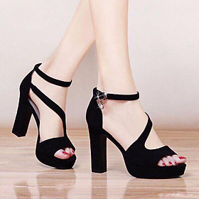 Giày Cao Gót Nữ Đế Vuông Thanh Lịch 12p - GN02