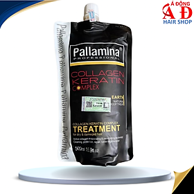 [+Tặng mũ trùm] Kem hấp ủ tóc Pallamina Collagen Keratin Complex Treatment siêu mượt  500ml