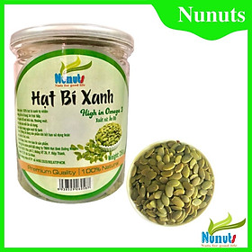 Hạt bí xanh tách vỏ, hạt to, mẩy , đã sấy giòn ăn liền hoặc làm sữa Nunuts - 250G