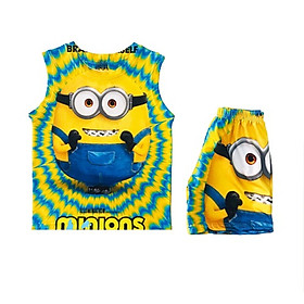 Đồ bộ ba lỗ 3D Hình Minions cho bé trai 10-40kg