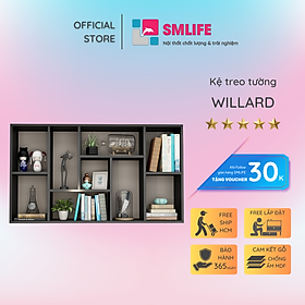 Kệ gỗ treo tường trang trí hiện đại SMLIFE Willard  | Gỗ MDF dày 17mm chống ẩm | D140xR20xC80cm