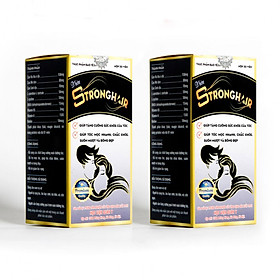 Bộ 2 hộp viên uống hỗ trợ trị rụng tóc, kích thích mọc tóc Strong Hair Học Viện Quân Y