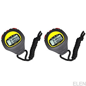 Mua Pack of 2 Stopwatch Digital Display Electronic Waterproof Kitchen Cooking Timer Handheld Skiing Stop Watch withELEN