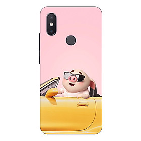 Ốp lưng dành cho điện thoại Xiaomi Mi 8 SE hình Heo Con Lái Xe - Hàng chính hãng