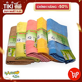 Khăn mặt sợi tre - Thương hiệu KACHOO 30x50cm (5 cái) giao màu ngẫu nhiên