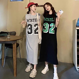 VÁY COTTON SUÔNG VAI SỌC SỐ 32