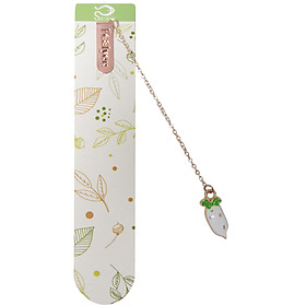 Bookmark Kẹp Sách Kim Loại Phối Charm Hình Củ Cải Trắng