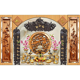 Mua TRANH DÁN BAN THỜ VẢI LỤA 3D