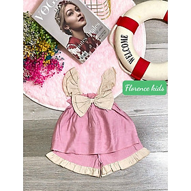 Đồ bộ bé gái, bộ quần áo cho bé gái tay cánh tiên diện đi chơi đi học size 5-35kg chất đũi tơ mềm mát