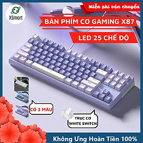 Mua Bàn Phím Cơ Máy Tính Gaming MECHANICAL X87 LED 25 Chế Độ Trục Cơ White Switch-Hàng Chính Hãng