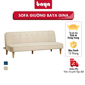 Mua Sofa Giường BAYA GINA Làm Từ Gỗ Cao Su  Gỗ Ván Ép Có Độ Bền Cao  Chất Liệu Vải Mềm Cùng Nệm Mút Có Độ Cứng Và Đàn Hồi Vừa Phải  Mang Đến Cảm Giác Êm Ái  Thoải Mái