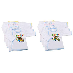10 Áo Bác sĩ Sơ Sinh Tay Dài Trắng Cho Bé 2 - 12kg_tặng 1 rơ lưỡi baby