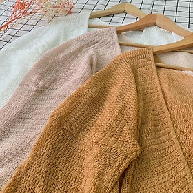 Áo khoác Cardigan chất len mỏng phong cách Ulzzang Hàn Quốc nhẹ nhàng gợi cảm đi chơi du lịch