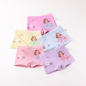 Set 5 quần chip đùi bé gái, quần lót trẻ em cotton cao cấp mềm mịn thoáng