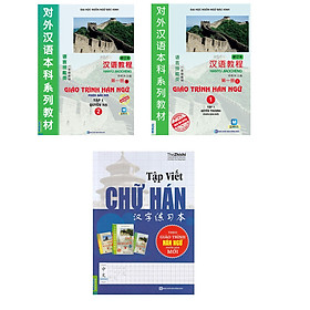 Combo Giáo trình Hán Ngữ Tập 1 Tập 2 , sách tập viết chữ Hán theo giáo trình Hán ( Tặng bookmark tùy chọn)