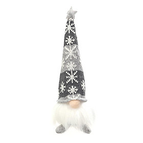 Búp Bê Thần Lùn Gnome Với Đèn Led Trang Trí Giáng Sinh - Màu Xám - Chân Ngắn
