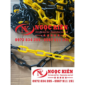 Dây xích nhựa màu vàng đen-25 mét