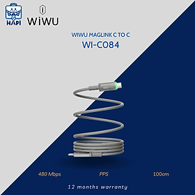 Mua Cáp sạc Type-C to Type-C 100W hàng chính hãng WiWU Maglink Wi-C084. Dây dù nylon siêu bền  truyền đẫn ổn định