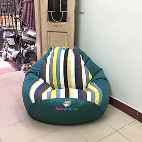 Mua GHẾ LƯỜI - beanbag size M 80x100cm  CÓ SẴN HẠT XỐP  vải canvas hàn họa tiết mix màu