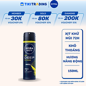 Xịt Ngăn Mùi NIVEA Men Deep Extreme Hương Năng Động (150 ml) - 93381