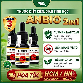 Combo 3 chai thuốc diệt kiến gián Anbio diệt tận gốc kiến hôi, kiến đen, kiên lửa, gián đức