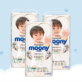 [COMBO 3 BỊCH] Bỉm quần Moony natural L 36