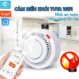 Hình ảnh Thiết bị báo cháy, thiết bị báo khói Tuya Wifi Smart, hoạt động độc lập không cần bộ trung tâm