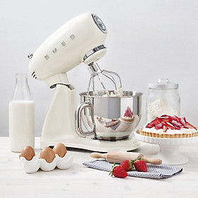 Máy Trộn Bột Đa Năng SMEG SMF02, Máy Đánh Kem, Đánh Trứng, Làm Bếp, Dung Tích 4.8L, Công Suất 800W, Nhập Đức, BH 12Tháng