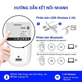 Chuột Bluetooth không dây tự sạc pin TEKKIN INPHIC M1P ko tiếng click - hàng nhập khẩu