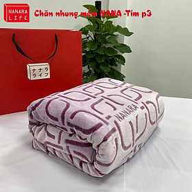 Chăn nhung mềm NANA gốm 2 lớp Nanara Life Nhật Bản - 2m x 2m3