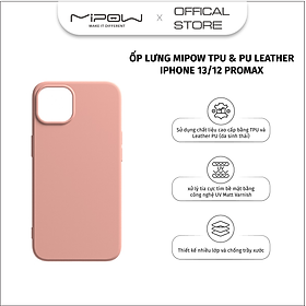 ỐP LƯNG MIPOW TPU & PU LEATHER DÀNH CHO IPHONE 13 PROMAX - hàng chính hãng