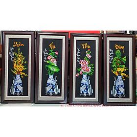 Mua TRANH THÊU BỘ TỨ BÌNH - XUÂN HẠ THU ĐÔNG