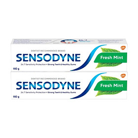 Bộ 2 Kem Đánh Răng Bạc Hà Sensodyne Freshmint 160g tuýp