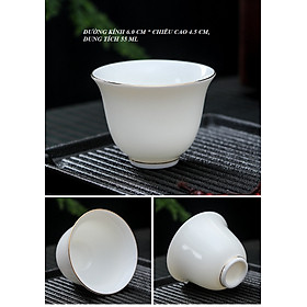 Mua Chén Sứ Cảnh Đức Dùng Thưởng Trà Bằng Sứ Thanh Khiết Thấu Quang