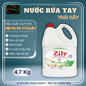 Nước rửa tay Zily chai 4.7kg - Tặng 1 Chai Nước Rửa Chén Zily 750 gr