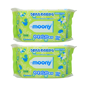 Gói 80 tờ giấy ướt moony bảo vệ bé yêu - nội địa nhật bản