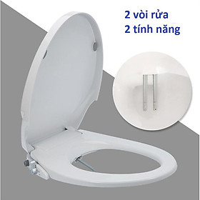 Nắp Bồn Cầu Xịt Rửa 2 vòi