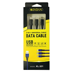 Cáp sạc Genshai 3 in 1 KL-301