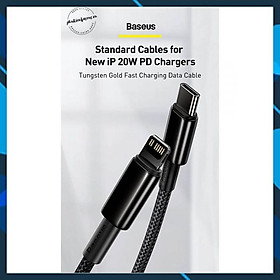 Mua Cáp sạc nhanh C to Light- ning 20W Baseus Tungsten Gold Fast Charging Data Cable Type-C to iP PD 20W- Hàng chính hãng