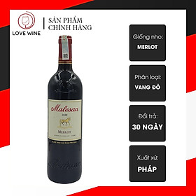 Rượu vang đỏ Pháp Malesan Merlot 2020