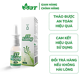 Xịt Mũi Thảo Dược 3T Xoang Dứt Điểm Ngạt Mũi, Viêm Mũi Dị Ứng, Viêm Xoang Cấp Và Mãn Tính