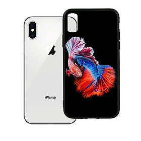 Ốp lưng viền TPU cao cấp dành cho iPhone X - Fish Couple