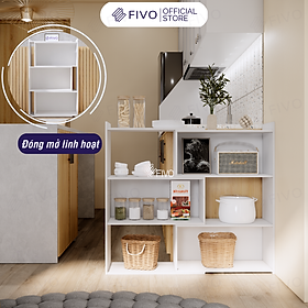 Mua Kệ Sách Gỗ Thông Minh Để Sàn FIVO FB71 Màu Trắng  Sang Trọng Thích Hợp Nhiều Không Gian  Nhiều Ngăn Chứa Đồ Rộng Rãi Đa Dụng - Hàng Chính Hãng