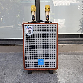 Mua Loa kéo AZPro AZ 308 -3 đường tiếng bass 2 tấc - Tặng kèm 2 micro không dây -Công suất lên đến 250W Có remote bh 12 thág